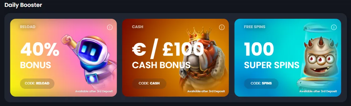 crownz casino daily booster