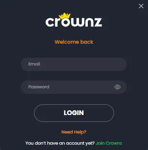 crownz casino login